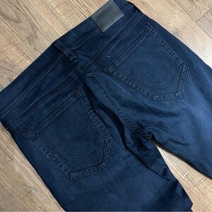 True Religion Rocco Dark Blue Men’s Relaxed Skinny Jeans 34 x 33